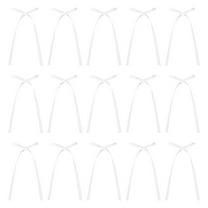 Uxcell 20 Pcs Bow Cake Bowknot Decorations, 3x5.7 Inch Satin Bowknot for Cake Dessert Craft DIY, White