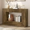 thumbnail image 3 of Farmhouse Console Table, 47 Inches Wooden Entryway Table with Storage, Fluted Sofa Table with 2 Handle-Less Drawers, for Entryway, Living Room, Foyer, Hallway, Dark Brown, 3 of 9