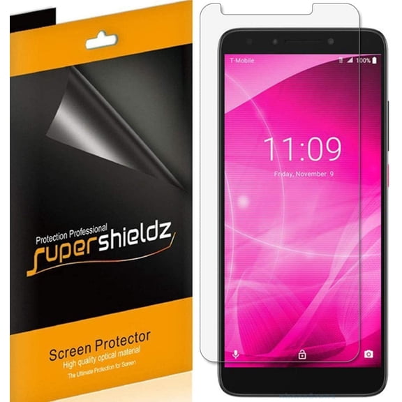 [6-Pack] Supershieldz for T-Mobile Revvl 2 Plus Screen Protector, Anti-Bubble High Definition (HD) Clear Shield