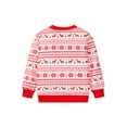 thumbnail image 2 of Boys Christmas Sweater Red Holiday Sweatshirts Long Sleeve Pullover Shirts Size 6/536, 2 of 4