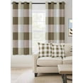 thumbnail image 2 of Fsddascl Brown Plaid Blackout Curtains for Bedroom/Living Room, Thermal Insulated Kitchen Curtains, Spring Summer Farmhouse Buffalo Checkered Grommet Darkening Window Treatment Drapes 42"x54"x2, 2 of 8