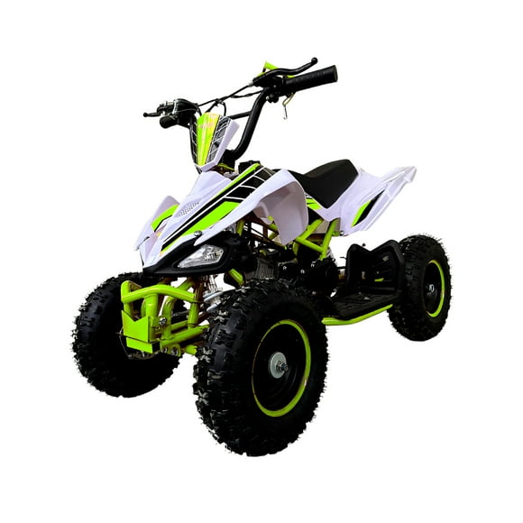 Motocicleta Infantil Shahoma ATV03 Premium Cuatrimoto 49cc Blanca y Verde