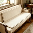 thumbnail image 6 of VORJELT Long Strip Linen Look Seat Pad - Woven Bench Cushion for Living Room, Sofa, and Hallway - Comfortable Thick Filling for Hard Surfaces - Non-Slip Design for Easy Usage White, 6 of 6