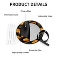 thumbnail image 4 of Thanksgiving Pear 2pcs PU Leather Round Bag Tags with Privacy Cover and Name ID Tag - Suitcase Tags for Travel Luggage, Handbags, Backpacks, School Bags, 4 of 6