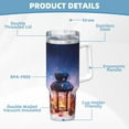 thumbnail image 5 of Sikiie Lantern On Snow With Christmas Insulated Stainless Water Bottle Lid Travel Mug Cup Insulated Tumblers Cup 40oz Ice Bully With Handle, 5 of 8