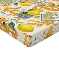 thumbnail image 4 of Ambesonne Lemon Fitted Sheet, Ethno Flowers Citrus Curlicue, Twin Size, Off White Marigold and Yellow, 4 of 5