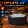 thumbnail image 3 of 85" Inflatable Hot Tub for 4-6 Persons, Portable Outdoor Spa Tub with 150+ Air Jets, 104°F Heating, 6-Color Ambient LED Lights, Bubble Massage, One-Touch Inflation, Filter System, Cover & Floor Mat, 3 of 9