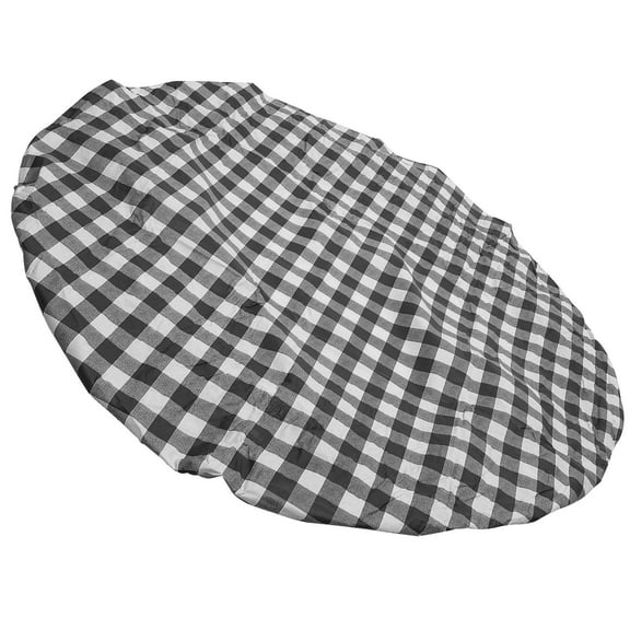 Elegant Black PVC Round Tablecloth for Home Use Easy to Clean and Durable 60 inches Diameter