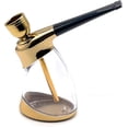 thumbnail image 1 of Mini juego de cachimba portátil con accesorios para shisha, juego de cachimbas de mano, regalos para novio, padre, marido o amigos, dorado, 1 of 5
