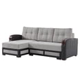 thumbnail image 2 of Ottomanson 96" Convertible Sectional Sofa with Storage, Chenille L-Shaped Couch for Living Room, Silver, 2 of 7