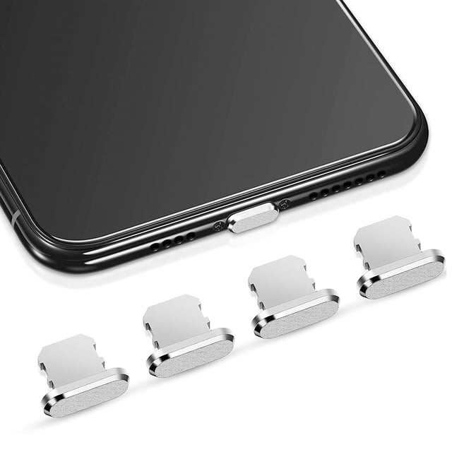 Tapón antipolvo de 4 piezas compatible con iPhone 11, iPhone 12 Protege la cubierta antipolvo de carga compatible con iPhone 11, 12, Pro, Max / X / XS / XR, 7, 8 Plus, iPad Mini / Air Xemadio 221075-2