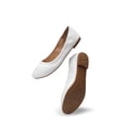 thumbnail image 4 of Bailarinas blancas Sole-Happy para mujer DREAM PAIRS, talla 8, 4 of 7