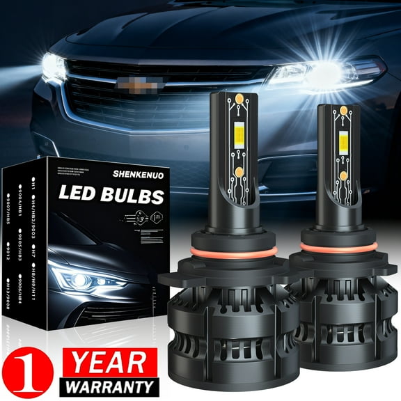 9012/HIR2 High/Low Beam For Chevy Impala 2014-2015 LED Headlight Bulbs 6000K 2pcs