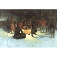 thumbnail image 3 of Remington, Frederic 14x11 Black Modern Framed Museum Art Print Titled - A Halt In The Wilderness, 3 of 5