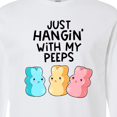 thumbnail image 4 of Inktastic Easter Just Hangin' with My Peeps Long Sleeve T-Shirt, 4 of 5