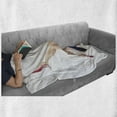 thumbnail image 6 of Pin up Girl Soft Flannel Fleece Throw Blanket, Lady in Navy Style Short Skirt Shirt Belt and High Heel Print, Cozy Plush for Indoor and Outdoor Use, 50" x 60", Multicolor, by Ambesonne, 6 of 6