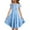 Light Blue, variant on Girls Dresses Size 7 Double Layer Fly Sleeve Flowy A Line Dress Summer Casual Gradient Midi Dresses Light Blue,140