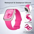 thumbnail image 6 of 3 Pack Silicone Band Compatible with Apple Watch 40mm 41mm 38mm 42mm 44mm 45mm 49mm for Women Men, Soft Waterproof Wristbands Sport Strap for iWatch Series 10 9 8 7 6 5 4 3 2 1 SE Ultra/Ultra 2, 6 of 7