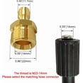 thumbnail image 2 of 1 Piece Pressure Washer Coupler M22 14mm Male Thread 1/4 Inch Quick Connector Plug Fitting 4500PSI, 2 of 6