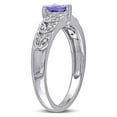 thumbnail image 3 of 2/5 Carat (Ctw) Tanzanite Heart Ring in Sterling Silver with Diamond Accent for Women, 3 of 6