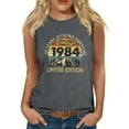 thumbnail image 2 of Teissuly 1984 Vintage Shirt For Women 40th Birthday Gifts Idea Retro T Shirts Party Tops Funny Tees, 2 of 5