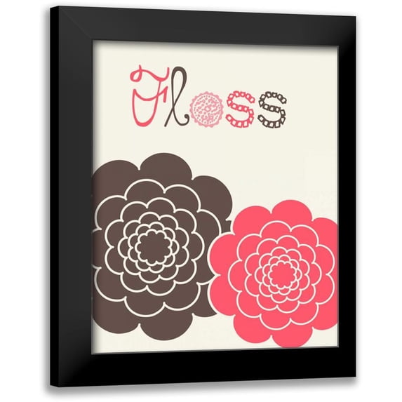 Robinson, Tamara 15x18 Black Modern Framed Museum Art Print Titled - Flower Floss