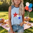 thumbnail image 3 of Grblisyd 4th of July Tank Tops for Girls American Flag T-Shirt Kids Independence Day Shirts Crew Neck Patriotic Sleeveless Top Tees 1-13T, 3 of 6