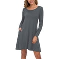 thumbnail image 3 of Vestidos casuales de manga larga con bolsillos para mujer Xemadio LRWJ1046-76, 3 of 7