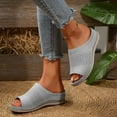 thumbnail image 2 of Wedge Orthopedic Slides Sandals for Women Plantar Fasciitis Comfortable Arch Support Walking Work Slip on, 2 of 6