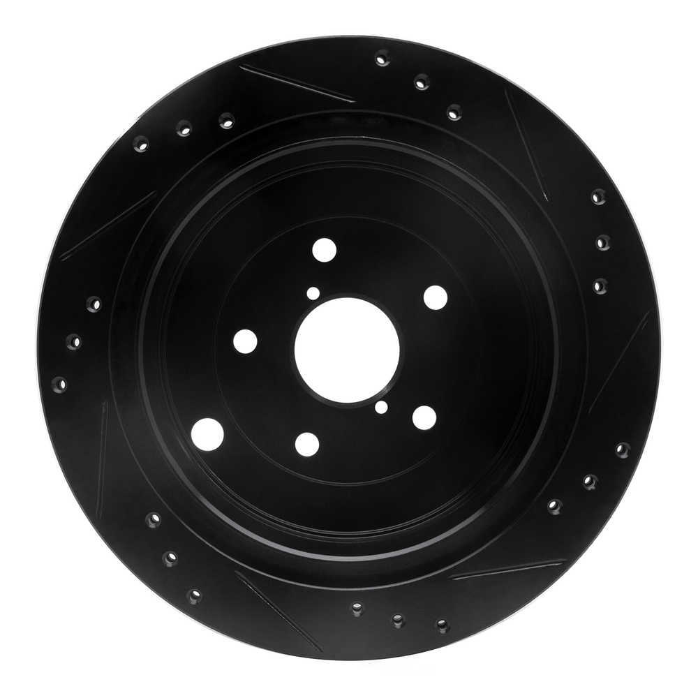 Dynamic Friction Company 633-13036L DFC Brake Rotor - Drilled And Slotted - Black
