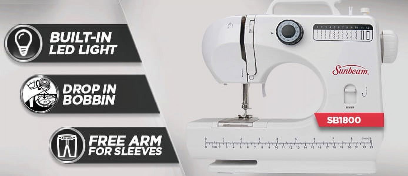 Sunbeam SB1818 Compact Sewing Machine and Sewing Kit