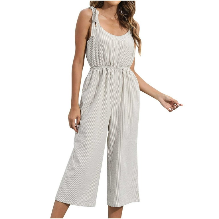 Striped Sling Sleeveless Jumpsuit Striped Sling Sleeveless Jumpsuit