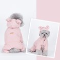 thumbnail image 3 of Reheyre Super Soft Breathable Pet Clothes - Polyester Peach Skin Winter Hooded Coat - Four Legs - Ideal for Autumn, 3 of 8
