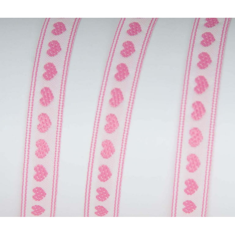 Pink Picot Braid Ribbon, 3/8 x 25 yards-PIC-PK