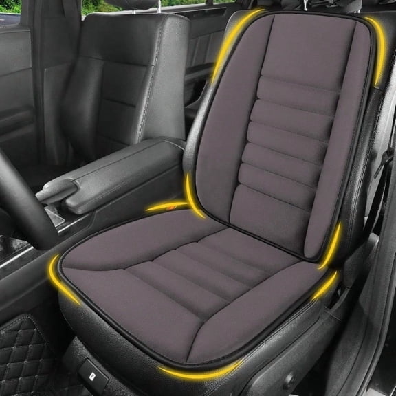 Car Seat Cushion with Back port Pillow Comfy Lumbar port Seat Cushion Memory Foam Driving Pillow for BackSciatica Pain Relief Auto Pad Suitable for Car Truck SUV Dark Grey