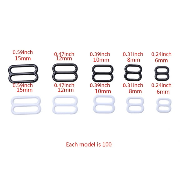 UNTERING Bra Adjustable Buckles 100pcs Metal Lingerie Slipping Buckle for Women Swimming Beach Bra Fixing Tool