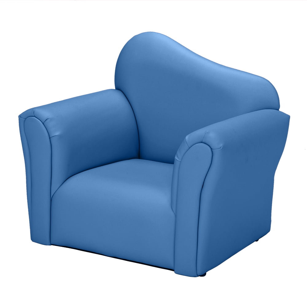 Kepooman Children Single Sofa Bent Back Modern Accent Fabric Chair Single Sofa Comfy Upholstered Arm Chair Living Room Furniture, Blue Kepooman Children Single Sofa Bent Back Modern Accent Fabric Chair Single Sofa Comfy Upholstered Arm Chair Living Room Furniture, Blue