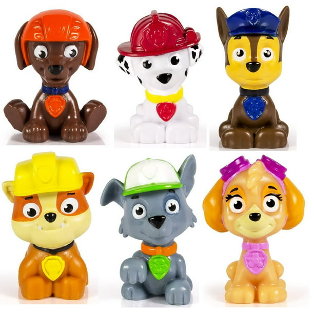 varm Tilståelse paraply Paw Patrol Mini Figures Set of 6 - Rocky, Zuma, Skye, Rubble, Marshall &  Chase - Walmart.com