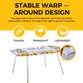 thumbnail image 4 of Easter Rabbits Table Cloths for 8 Foot Rectangle Tables, Watercolor Eggs Flowers Butterflies Purple Plaid Patio Waterproof Elastic Fitted Tablecloths, Washable Rectangular Table Cover for Camping, 4 of 8