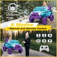 thumbnail image 2 of Electric Car for Kids 2 Seater, 24V Kids Ride on Toys with Remote Control, Ride on Car for Toddler with USB/Music/Bluetooth, Battery Powered 4-wheeler Car for Kid Aged 3+, Purple, 2 of 9