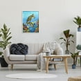 thumbnail image 2 of Sea Turtles Swimming Underwater Reef Animals & Insects Graphic Art White Framed Art Print Wall Art, 2 of 7