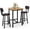 Upholstered Backrest, variant on Recaceik 3 Piece Pub Dining Table Set, 35.82"H Modern Bar Table and 2 Barstool