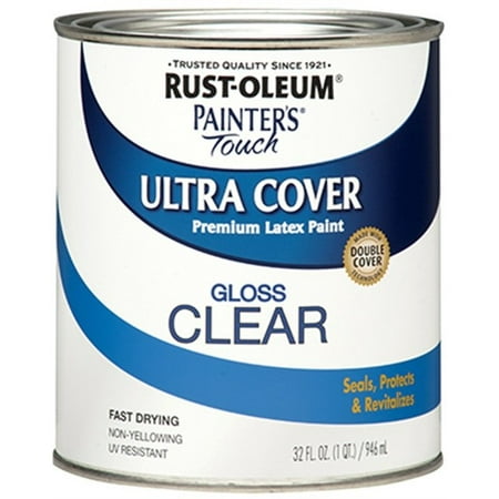 Rust-Oleum 242057 QT CLR or Clear or Cleaner Gloss or Glass Latex Paint