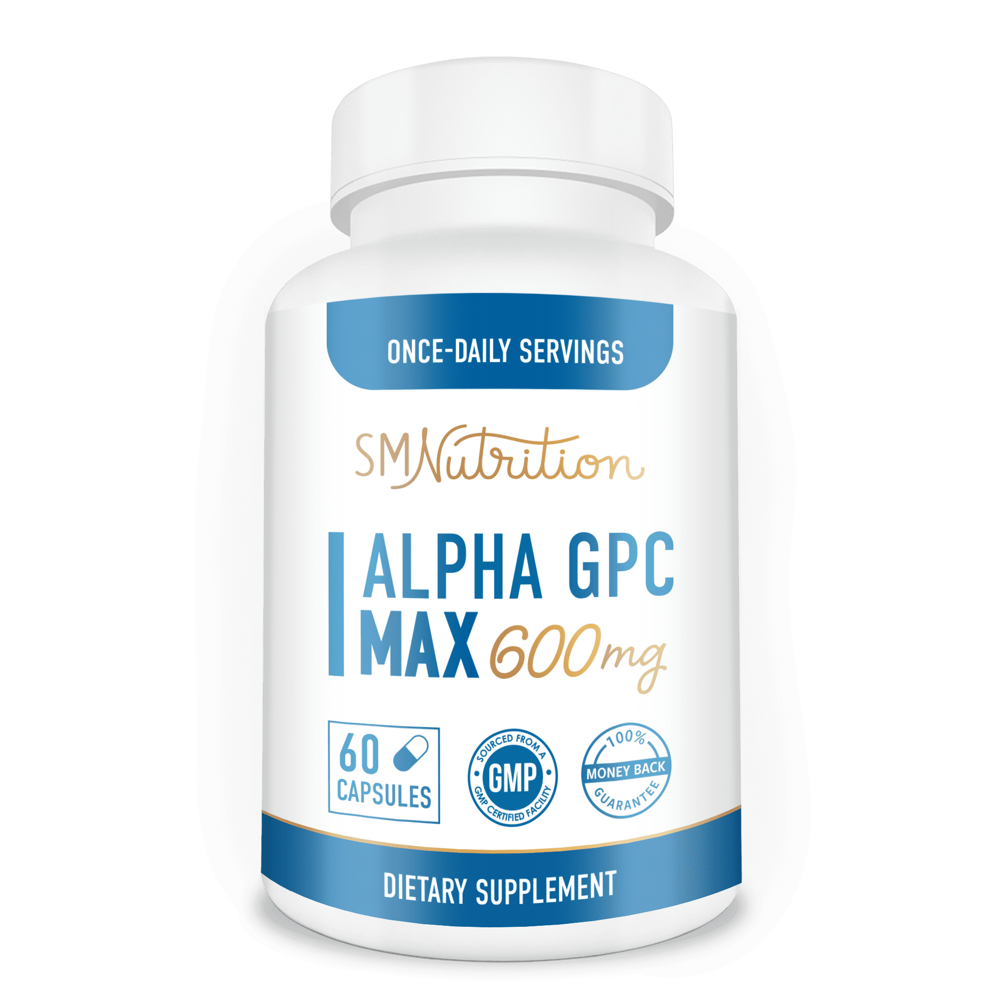 Alpha GPC Choline Supplement (60 Capsules 600mg ...