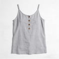 thumbnail image 4 of StSilkitty Camisole Décontractée pour Femmes Sans Manches à Col Rond avec Boutons, Bretelles Spaghetti, Débardeurs en Coton Légers et Doux, 4 of 9