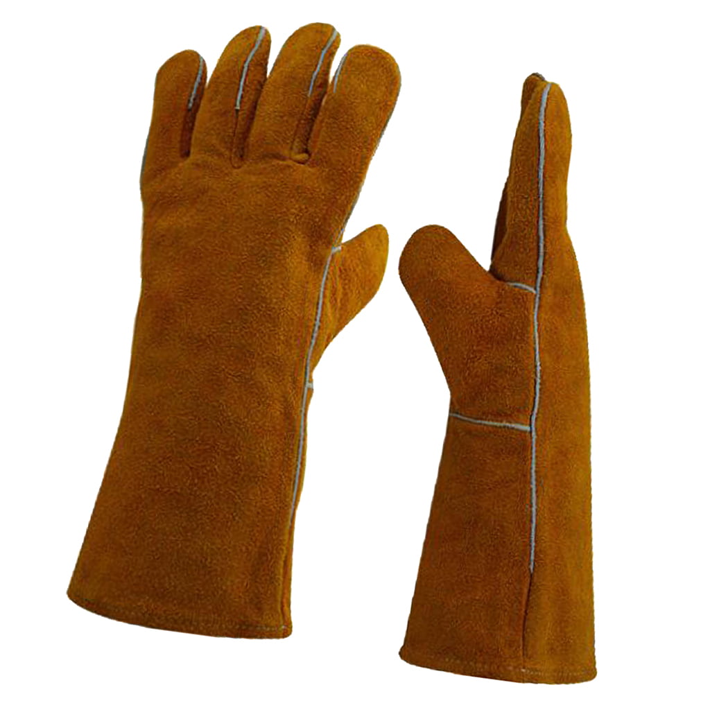 Details about   14" Cow Split Leather Welding Gloves Anti-Abrasion & Heat Work Gloves 5 Colors 