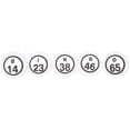 thumbnail image 2 of Mr. Chips Professional 1.57” (40 mm) White Single Number Bingo Balls - Ping Pong Style Balls for Manual Bingo Cage Only, 2 of 8