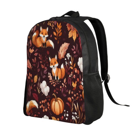 Fox Pattern Backpack Double Shoulder Backpack Durable, Spacious, Ergonomic Design for Travel, Work & Outdoor Use