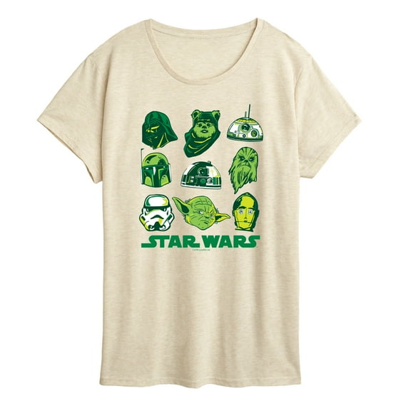 Star Wars - St. Patrick's Day Green Grid - Women's Short Sleeve Graphic T-Shirt