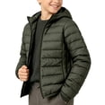 thumbnail image 2 of Trikvn Teen Boys Winter Puffer Jacket with Hood Water-Resistant Lightweight Packable Quilted Coat Full-Zip Warm Outerwear School Travel and Outdoor Play, 2 of 6